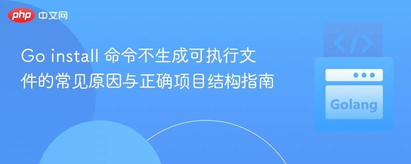 Go install 不生成可执行文件？常见原因与项目结构解析