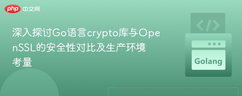 Go crypto库与OpenSSL安全对比及使用建议