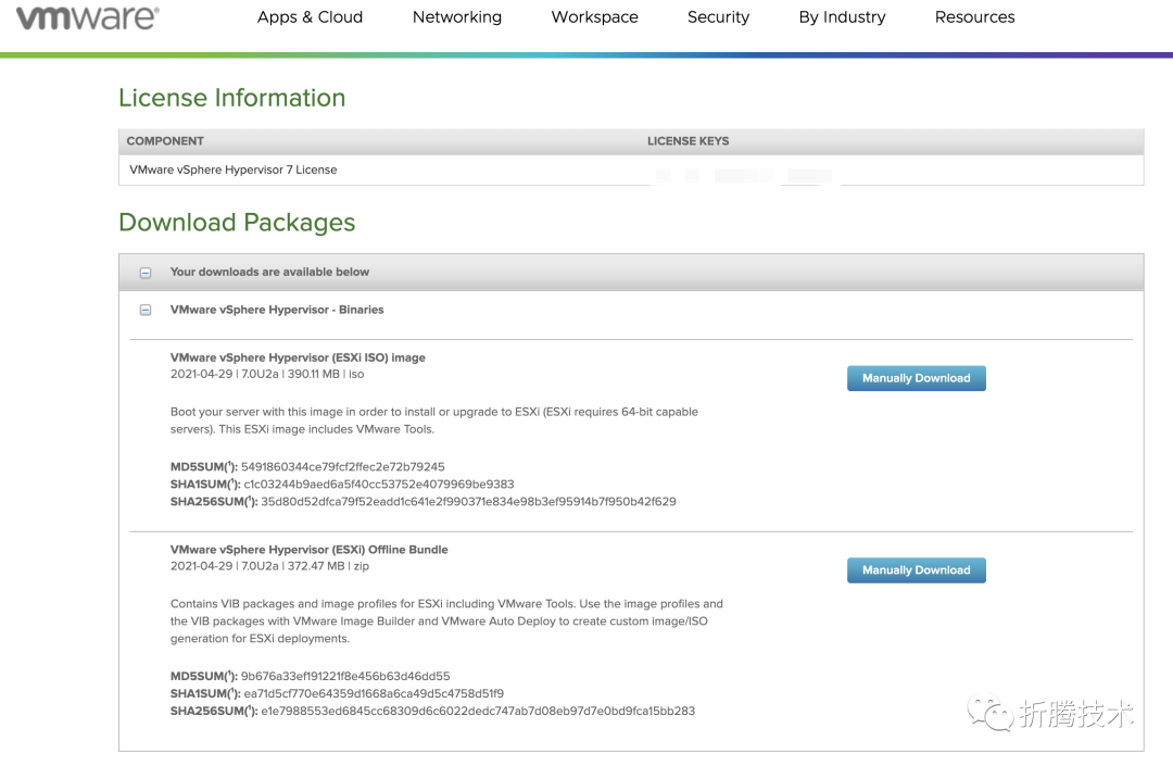 NUC 折腾笔记 - 安装 ESXi7