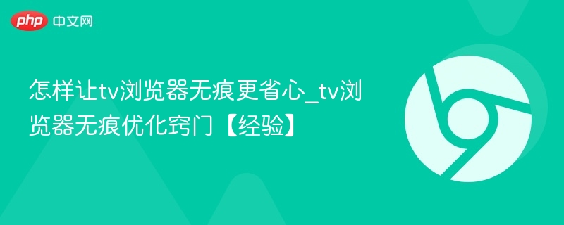 怎样让tv浏览器无痕更省心_tv浏览器无痕优化窍门【经验】