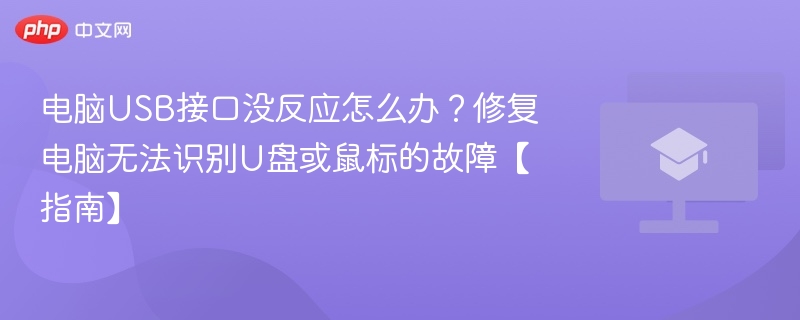 电脑USB接口没反应怎么办？修复电脑无法识别U盘或鼠标的故障【指南】