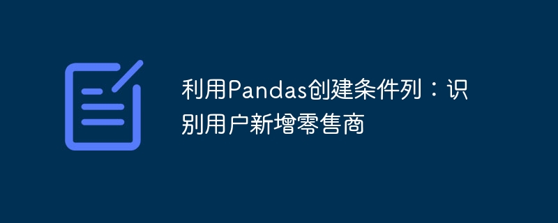 Pandas创建条件列：识别新增零售商方法