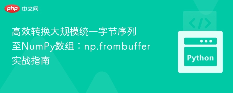 高效转换字节序列到NumPy数组：np.frombuffer使用教程