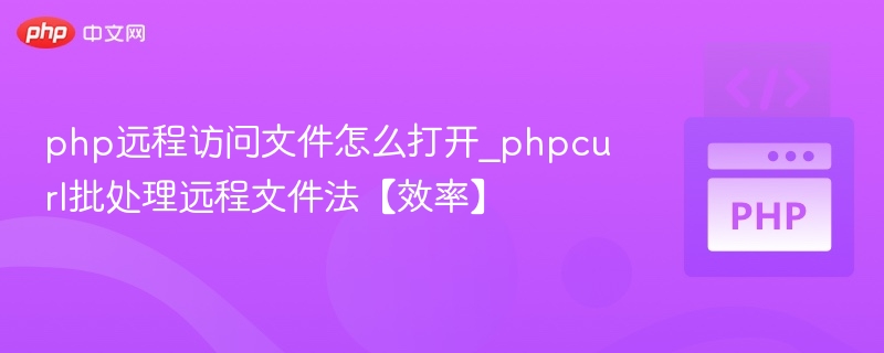 php远程访问文件怎么打开_phpcurl批处理远程文件法【效率】