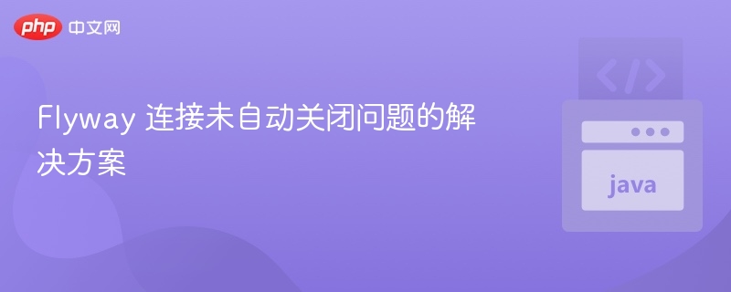 Flyway连接未关闭的解决方法