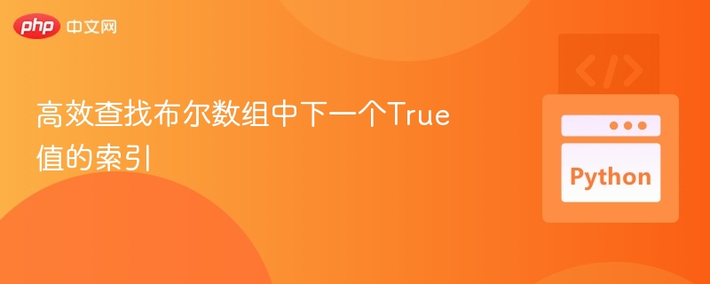 布尔数组找下一个True索引方法