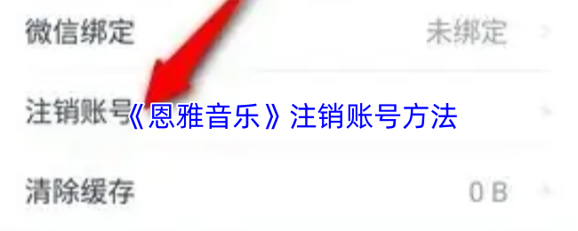 《恩雅音乐》注销账号方法