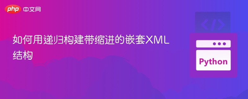 递归构建带缩进的嵌套XML方法
