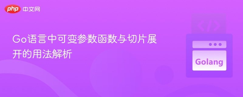 Go语言可变参数与切片展开详解