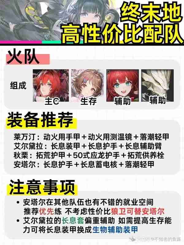 明日方舟终末地火队怎么配队-明日方舟终末地低造价配队分享