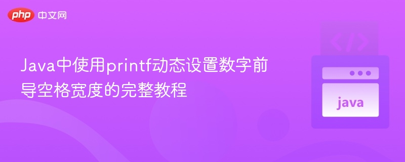 Java printf设置数字前导空格教程