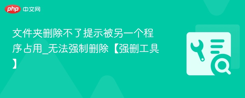 文件夹被占用无法删除？强删工具来帮忙