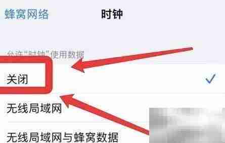 苹果手机关闭时钟网络权限方法
