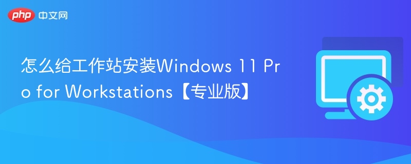 怎么给工作站安装Windows 11 Pro for Workstations【专业版】
