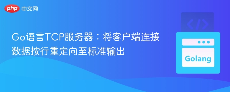 Go实现TCP行数据输出到控制台