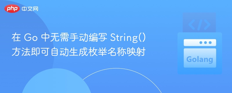 Go 无需手动写 String()，枚举名称自动生成