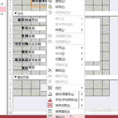 access怎么设置窗体页眉标签