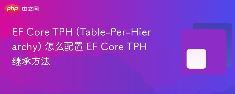 EF Core TPH (Table-Per-Hierarchy) 怎么配置 EF Core TPH继承方法