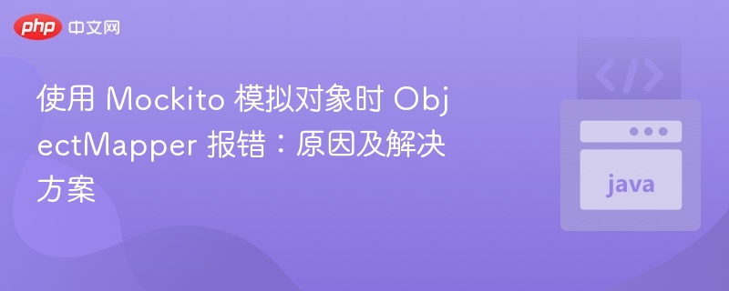 Mockito 模拟对象时 ObjectMapper 报错原因及解决办法