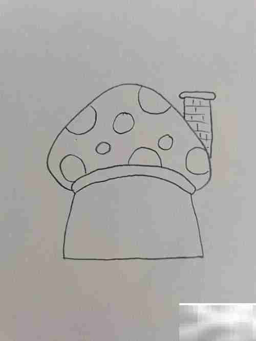 蘑菇小屋简笔画教程