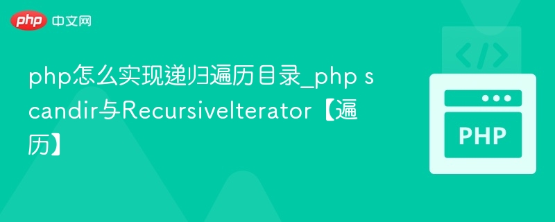 PHP递归遍历目录方法详解