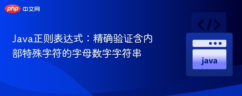 Java正则表达式：验证含特殊字符的字母数字串
