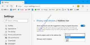 如何更改Microsoft Edge浏览器默认搜索引擎