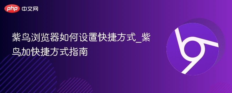 紫鸟浏览器如何设置快捷方式_紫鸟加快捷方式指南