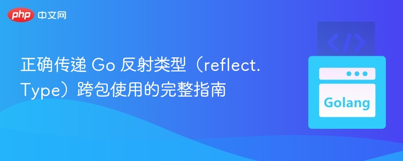 正确传递 Go 反射类型（reflect.Type）跨包使用的完整指南

