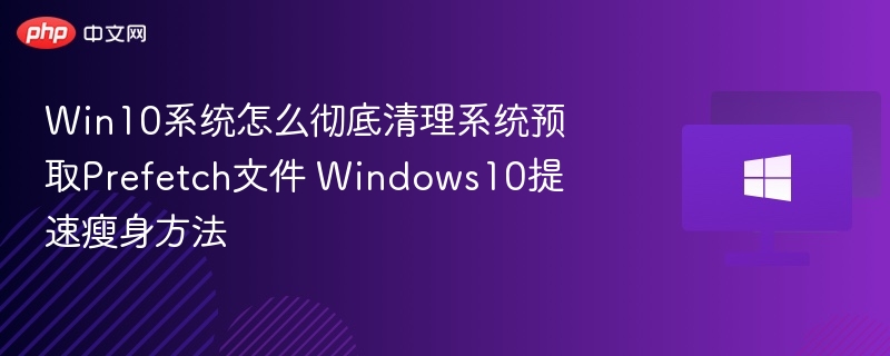 Win10系统怎么彻底清理系统预取Prefetch文件 Windows10提速瘦身方法