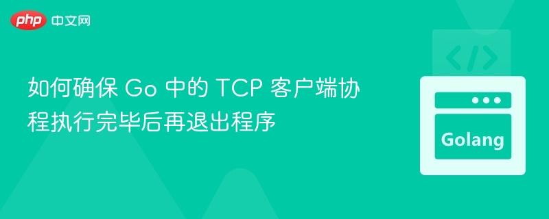 Go 中如何确保 TCP 客户端协程完成再退出程序