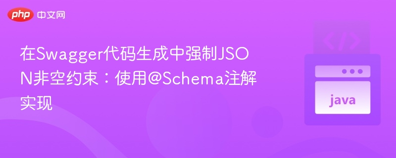 Swagger中强制JSON非空：@Schema注解应用技巧