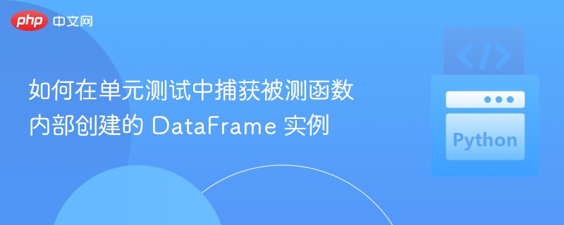 单元测试中捕获 DataFrame 实例的技巧