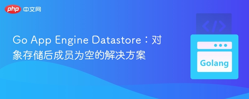 Go App Engine Datastore 空成员解决方法