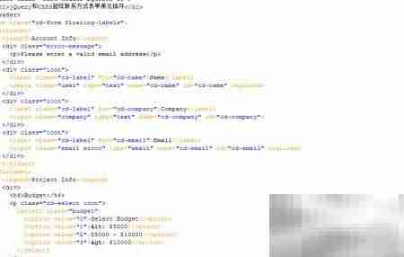 jQuery+CSS3表单美化
