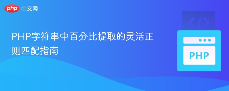 PHP提取百分比的正则表达式教程