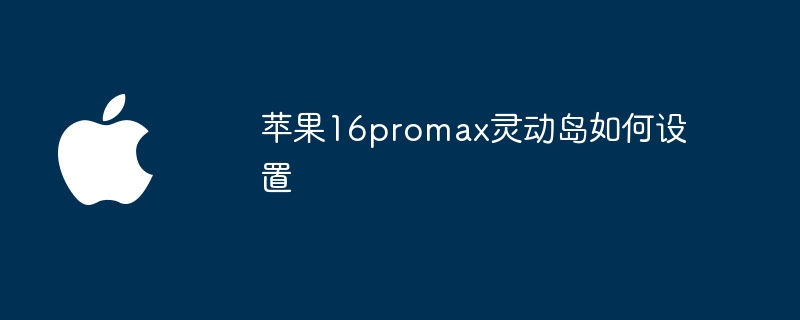 iPhone 16 Pro Max灵动岛设置教程