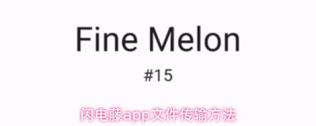 闪电藤app怎么传输文件-文件传输方法