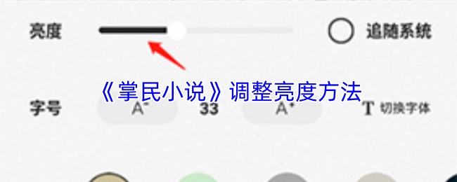掌民小说怎么调亮度-掌民小说app调整亮度方法