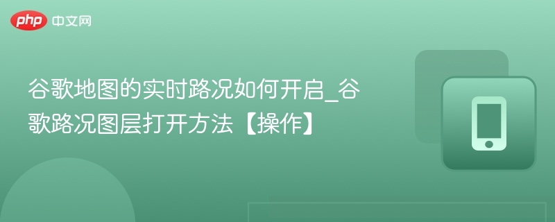 谷歌地图实时路况怎么开启？操作教程