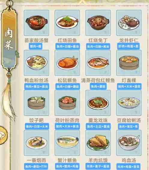 华夏千秋菜谱怎么搭配  华夏千秋菜谱配方大全