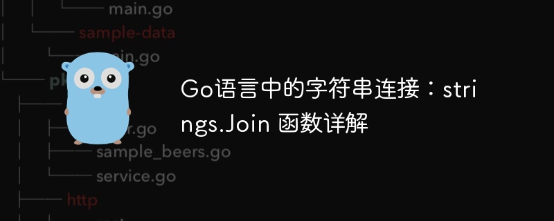 Go语言中的字符串连接:strings.Join 函数详解