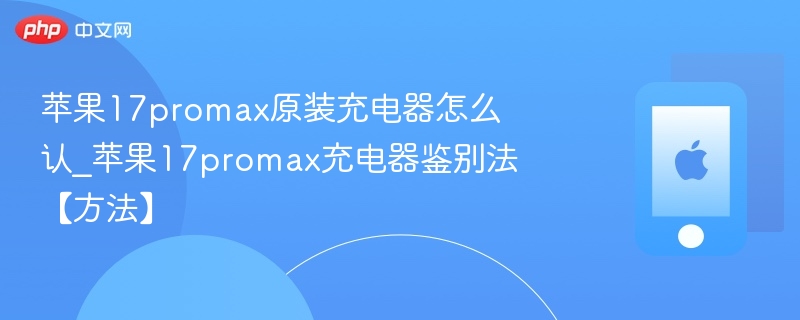 苹果17promax原装充电器怎么认_苹果17promax充电器鉴别法【方法】