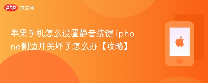 苹果手机怎么设置静音按键 iphone侧边开关坏了怎么办【攻略】