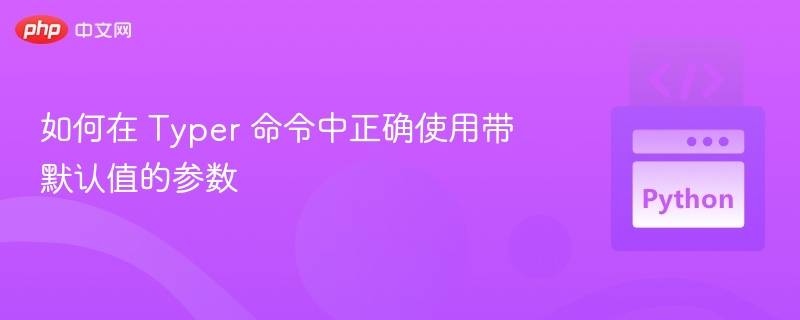 Typer 命令参数默认值使用方法