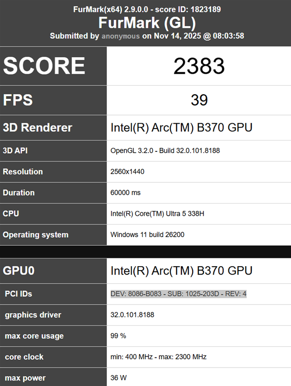 Intel 10核锐炫B370集显跑分曝光：超越RTX 3050