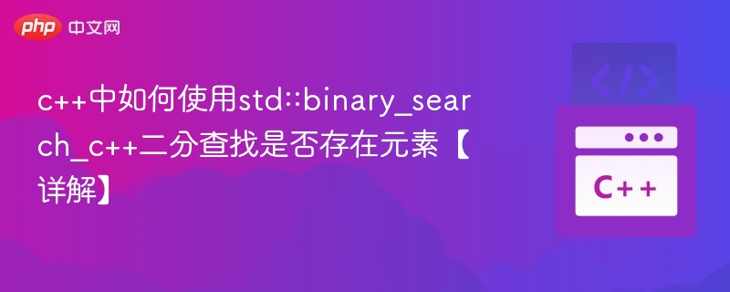 C++中使用binary_search查找元素详解