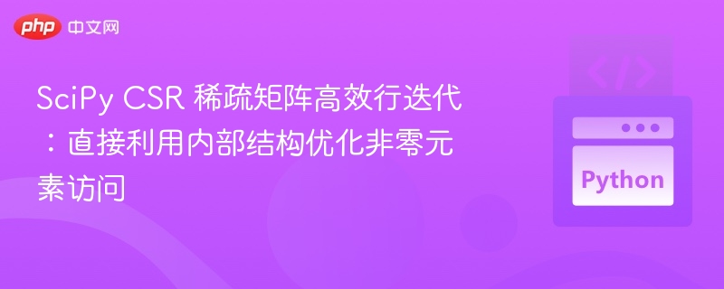 SciPy CSR矩阵高效行遍历优化方法