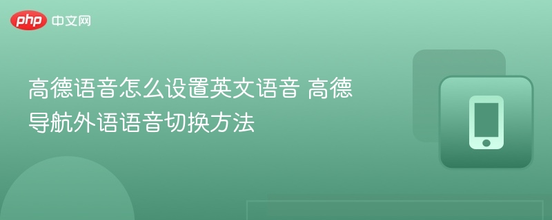 高德语音怎么设置英文语音 高德导航外语语音切换方法