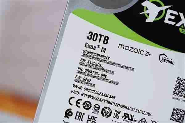 每碟片3TB！希捷银河Exos M 30TB硬盘图赏